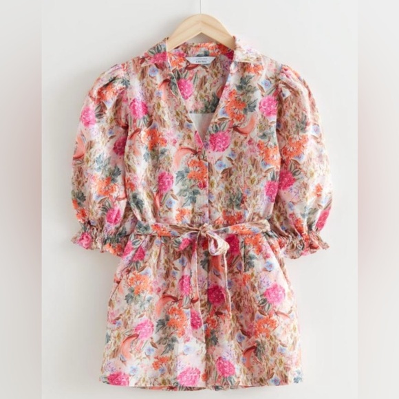 & Other Stories Floral Romper Size 6 GREAT CONDITION - Picture 1 of 5